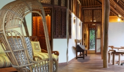 Relax on the deck outside the Master Bedroom in the tranquil Tartaruga private villa on Vamizi Island.