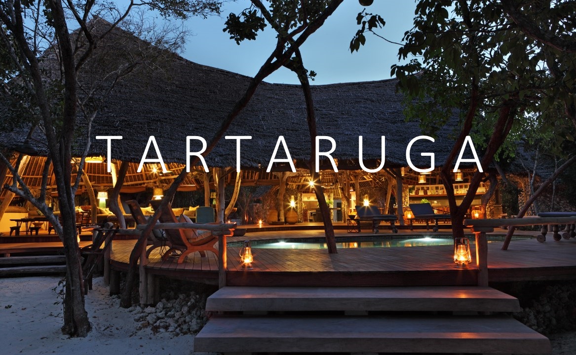 Tartaruga private villa, Vamizi Island, Mozambique: the view to the villa with its private pool.